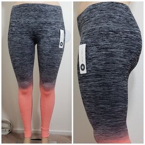 Prolific Health Leggings Ombre Coral Black XL NWT
